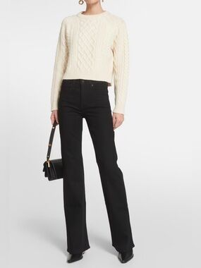 Nili Lotan Celia Jeans Black 28 | High Rise Bootcut Designer Denim